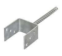 Piquets de clôture 6 pcs Argenté 9x6x30 cm Acier galvanisé
