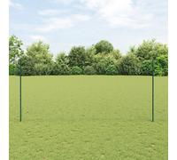 Piquets De Clôture Vidaxl 11 Pcs U-Channel Vert 140 Cm Acier, Clôture Hexagonale Vidaxl Verte 1.4x25 M Acier