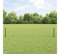 Piquets De Clôture Vidaxl 11 Pcs U-Channel Vert 40 Cm Acier, Clôture Hexagonale Vidaxl Verte 0,4x50 M Acier