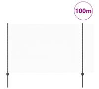 Piquets De Clôture Vidaxl 22 Pcs U-Channel Gris 160 Cm Acier, Clôture Hexagonale Vidaxl Grise 1.6x100 M Acier