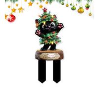 Piquets de Décoration de Noël pour Extérieur, Piquets Décoratifs de Jardin pour Décorations de Noël, Fournitures de Fête Panneaux Décoratifs Extérieurs pour Porche Pelouse Jardinière Patio Pot de Fleu