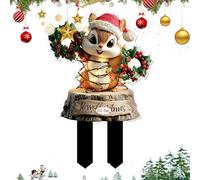 Piquets de Décoration de Noël pour Extérieur | Signalétique en Acrylique pour Extérieur,Fournitures De Fête Décorations pour Pelouse Jardinière Patio Pots De Fleurs Allée