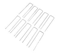 Piquets de Fixation pour Jardin 20Pcs Ground U Tent Pegs Galvanised Metal Silver Gazebo Camping Tarpaulin Hooks 10/15/20 CM Length Wide Range of Applications(20cm)