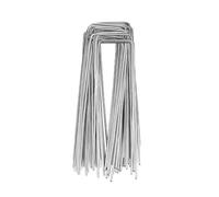 Piquets de Fixation pour Jardin 30/40/50/80/120 Pcs/Sets Garden Peg Silver Metal U-Shape Staple Ground Nail Film Fixed Pegs Gardening Fixing Tools(40PCS Nail)