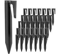 Piquets de Fixation pour Jardin 50/100/200Pcs Garden Lawn Mower Peg Plastic Ground Pegs for Robotic Lawnmower Boundary Cable Accessorie(50pcs)