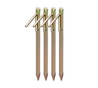 Piquets de Fixation Sol XL, Lot de 16, Acier galvanisé, Sardines Tente, bâche, tonnelle, 30,5 cm de Haut, doré