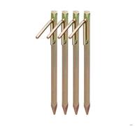 Piquets de fixation sol XL, lot de 8, acier galvanisé, sardines tente, bâche, tonnelle, 30,5 cm de haut, doré