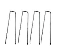 Piquets de Jardin Agrafes de Jardin Type U, piquets Robustes for Tubes clôture, Broches Gazon, Pointe Paysage for Maintenir Les pelouses(2cmx10cm Black,50pcs)