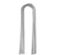 Piquets De Jardin Agrafes de Jardin Type U, piquets Robustes for Tubes clôture, Broches Gazon, Pointes Paysage galvanisées, Clous Sol for pelouse, 100/10 pièces(Black-10X4X0.3CM,10PCS)
