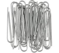 Piquets De Jardin Agrafes de Jardin Type U, piquets Tube clôture Robustes, Broches Gazon, pic Paysage galvanisé for Maintenir la barrière pelouse, Clou Sol(Sliver 4cmx15cm,300PCS)
