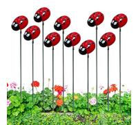Piquets de jardin coccinelle : piquets de terre, piquets de plantes décoratives, piquets de plantes, art de jardin, piquets de libellules et papillons | Panneau de jardin de printemps, décoration
