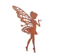 Piquets de jardin décoratifs en métal avec silhouette de fée