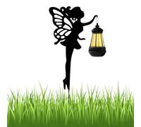 Piquets de Jardin Décoratifs,Figurine à Énergie Solaire avec Lanterne | Figurines De Jardin Féerique,pour Patio Cour Porche Arrière-Cour Allée Pelouse Aménagement Paysager