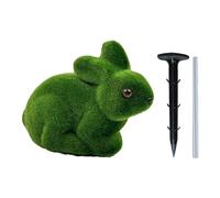 Piquets de jardin en forme de lapin de Pâques - Topiaires en forme de lapin de Pâques | Décoration de jardin en forme de lapin | Topiaires artificiels en buis | Décoration de jardin lapin pour
