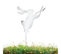 Piquets de Jardin en Forme de Lapin en métal - Décoration de en Pot - Panneaux d'art pour pelouse, allée, Trottoir, Jardin extérieur