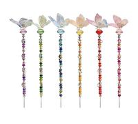 Piquets de Jardin Féeriques Perlés,Kit Perles De Tuteur Féerique | Décoration Extérieure pour Événements Jardin Potager