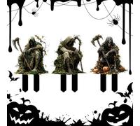 Piquets de Jardin Halloween | Décorations Extérieures Épouvantails pour Pelouse Allée,Décorations Effrayantes 2D Acrylique Extérieur
