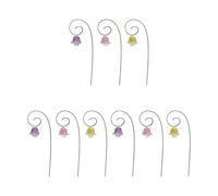 Piquets de jardin Lily of the Valley - Mini support de pic à fleurs, construction décorative, style botanique réaliste, design léger | Décoration miniature pour jardins féériques, pots de fleurs