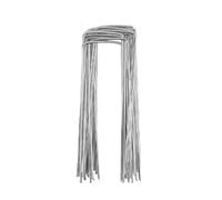 Piquets De Jardin Piquets de Tube clôture Robustes, Broches Gazon, agrafes Jardin Type U, Pointe Paysage galvanisée for Maintenir Les Clous Sol barrière pelouse(50PCS,Silver 0.3x4x15cm)
