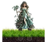 Piquets de Jardin,Piquets Décoratifs de Pelouse Plats 2D Fée | 20 cm, Résistant à la Décoloration, Décoration Artistique d'Extérieur - pour Jardin, Pelouse, Patio, Arrière-Cour et Parterre de Fleurs