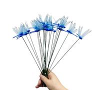Piquets de libellule de jardin avec bâtons, 3D amovibles, 25,4 cm, imperméables à tête secouante, décoration de jardin, cadeaux fantaisistes pour la maternelle (25,4 cm, bleu roi)