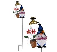 Piquets de lumière Solaire - GNOME de Jardin - Éclairage LED étanche pour Robinet d'éclairage de Paysage - Décoration Scintillante pour l'hiver, Noël, arrière-Cour