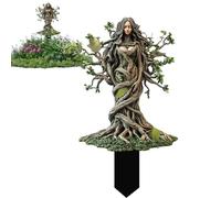 Piquets de pot de fleurs - Charmante décoration de jardin, figurine de fée en résine, art résistant aux intempéries | Élément de sculpture de pelouse en acrylique vif, accent de ferme robuste pour