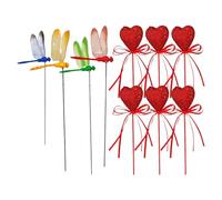 Piquets de pour - Jardinière, décoration de Paysage | Piquet de Pot de Fleurs en Fer Pet en Forme de cœur | pour jardiniers intérieurs et extérieurs, Bricolage, paysagistes, Chemin