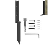 Piquets De Réparation De Poteaux De Clôture - Ensemble De Pointes Stabilisatrices De Support Au Sol | Réparation De Métaux Pour Jardin Extérieur, Paysage, Ferme, Pelouse, Patio, Ancre En Bois, Outil D