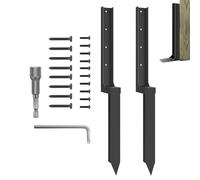 Piquets de réparation de poteaux de clôture, kit de réparation de poteaux de clôture | Pointes de rechange épaisses rapides et faciles pour la pelouse, la protection du sol, la réparation inclinée