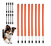 Piquets de slalom pour chien Kit d'entraînement extérieur portable léger de | Piquets de rechange d'agility chien pour exercices de croisement sur , terre, au jardin et au