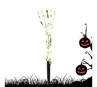 Piquets de Squelette pour Halloween - Décorations Crânes Halloween - Luminaires Fantômes Solaires Design Bras Réaliste pour Décoration Jardin Allée Pelouse Cimetière Arrière-Cour