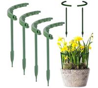 Piquets de support pour plantes en pot, anneaux de support de fleurs en forme de U, anneau de support demi-rond, supports modulaires pour tomates, hortensias, plantes d'intérieur