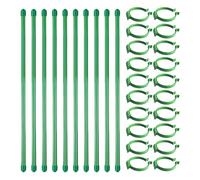 Piquets de support pour plantes - Réglable de 45 cm - Bâtons pour plantes - Support pour orchidée avec pinces à plantes, convient pour orchidées de jardin domestique, pivoines, plantes grimpantes