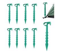 Piquets De Tente - 10 Pièces À Encoches Crantées | Sardines pour Bâche Auvent Canopée Camping Jardin Plage Extérieur Randonnée Filet D'ombrage Véranda