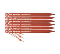 Piquets de tente BIG AGNES Dirt Dagger UL 7.5 Pack de 6 (Orange) 18 CM