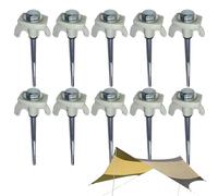 Piquets de tente boulonnés, piquets de tente boulonnés, piquets de tente perforables en acier pour tentes de camping, piquets d'ancrage au sol vissables | insert me
