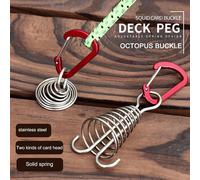 Piquets De Tente Coupe-Vent En Acier Inoxydable, Crochet Fixe Pour Auvent De Sol, Planche Extérieure, Boulon À Clous, 5 Pièces