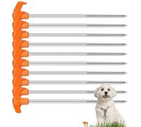 Piquets de tente en métal, piquets de tente - 10 piquets métalliques non rouillés - Piquets métalliques non rouillés - Piquets à clous robustes pour tente familiale, patios extérieurs et auvents de