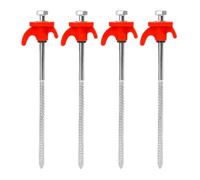 Piquets De Tente en Métal Screw Nail Rotatable Tent Drilling Fixed Nails Camping Iron Anchors Strong Hold Design Portable Pegs