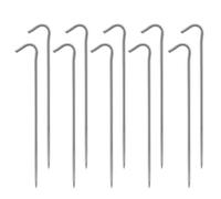 Piquets de Tente en Titane résistants à la Corrosion, Super légers, ancrages sécurisés, abris, auvents, 6 pièces/10 pièces, Crochets courbés (10)