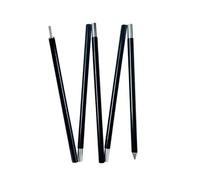 Piquets de Tente Mât de Tente en Alliage d'aluminium 2M 2.4M Bâtons de bâche Randonnée en Plein air Ultraléger Camping Auvent Support Pôle Abri Auvent Kit d'accessoires(Black 2.4m)