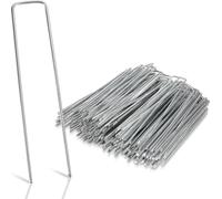 Piquets de tente Piquets de tente 15x2.5cm Ancrage de terre 100 pièces Ancrage de sol Clou de tente Toison de désherbage Clou de terre galvanisé à chaud