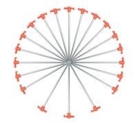 Piquets de Tente | Piquets de Tente Sol Extérieur pour Camping | 20 Pièces Pointes Métalliques Anti Vent pour Canopée Randonnée Montagne Montage De Toile Sable Jardin Patio Trekking