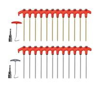 Piquets de Tente | Piquets pour Tente de Camping - Sol Stables À Filetage Hexagonal pour Plage Serre Gazon Synthétique Bâche Clôture Filet