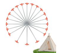 Piquets De Tente pour Sol,Piquets de Tente Sol Extérieur pour Camping | 20 Pièces en Métal pour Jardin Terrasse Pelouse Montagne Randonnée Trekking