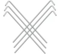 Piquets de Tente Robustes en Acier galvanisé, 50 pièces, Pointe Pointue argentée, Feuille Sol Camping, Ancre, Accessoires pour Tentes