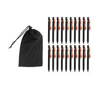 Piquets de Tente Robustes en Forme de V, piquets de Camping en Alliage d’Aluminium avec Cordes, piquets triangulaires de 18 cm pour résister au Vent, Comprenant 20 piquets et Un (Noire)