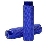 Piquets de vélo universels en alliage d'aluminium antidérapants pour BMX 3 essieux de 20,3 cm (bleu)