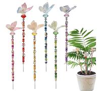 Piquets Décoratifs De Jardin De Fées - Piquets Baguettes Décoratifs en Perles - Décoration Extérieure pour Événements Jardin Potager